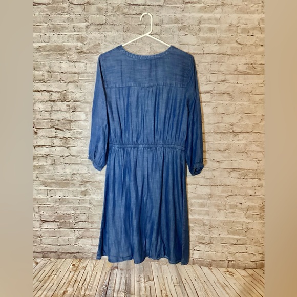 Talbots Denim Tie waist shirt dress - Picture 2 of 4